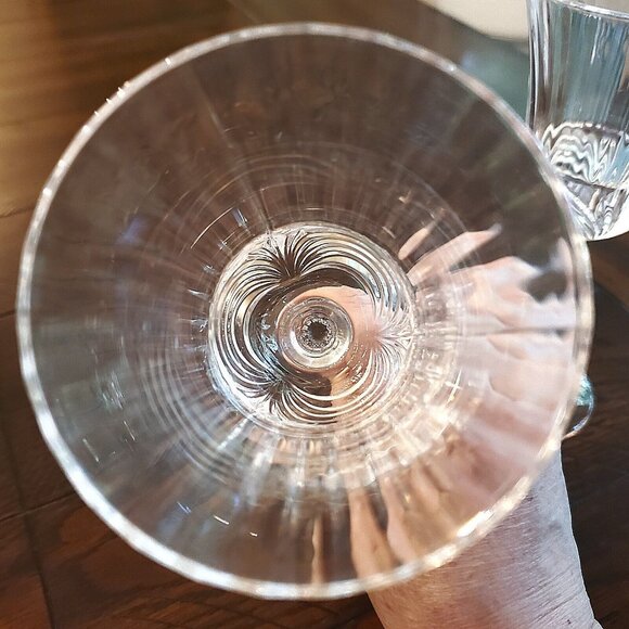 Vintage Wine‎ Water Glass Aurea by ROYAL CRYSTAL ROCK Stemware 7.5" Set of 2 - Picture 5 of 7